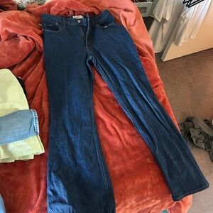 Abercrombie & Fitch Blue Flare Wide Leg Jeans